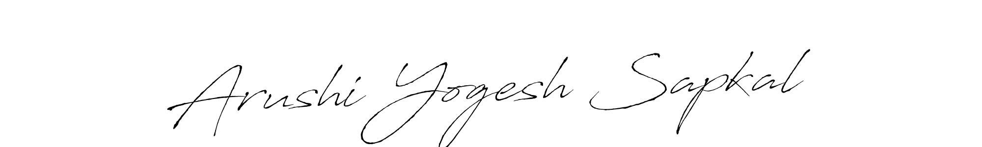 See photos of Arushi Yogesh Sapkal official signature by Spectra . Check more albums & portfolios. Read reviews & check more about Antro_Vectra font. Arushi Yogesh Sapkal signature style 6 images and pictures png