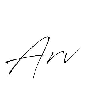 Design your own signature with our free online signature maker. With this signature software, you can create a handwritten (Antro_Vectra) signature for name Arv. Arv signature style 6 images and pictures png