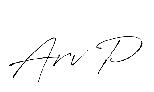 How to Draw Arv P signature style? Antro_Vectra is a latest design signature styles for name Arv P. Arv P signature style 6 images and pictures png