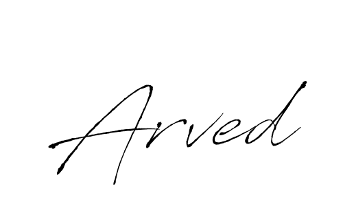 How to make Arved name signature. Use Antro_Vectra style for creating short signs online. This is the latest handwritten sign. Arved signature style 6 images and pictures png