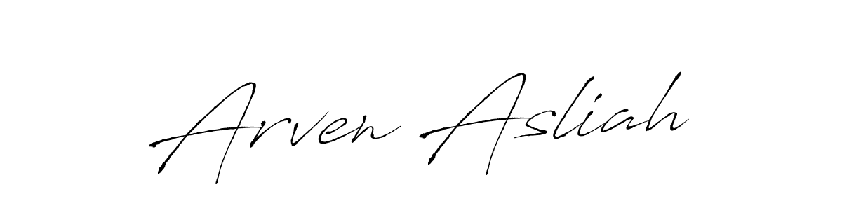 The best way (Antro_Vectra) to make a short signature is to pick only two or three words in your name. The name Arven Asliah include a total of six letters. For converting this name. Arven Asliah signature style 6 images and pictures png