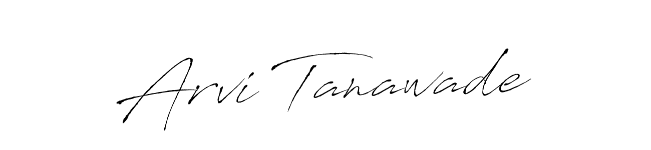 How to make Arvi Tanawade name signature. Use Antro_Vectra style for creating short signs online. This is the latest handwritten sign. Arvi Tanawade signature style 6 images and pictures png