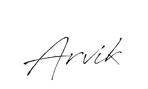 Design your own signature with our free online signature maker. With this signature software, you can create a handwritten (Antro_Vectra) signature for name Arvik. Arvik signature style 6 images and pictures png