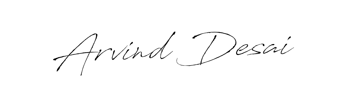 How to make Arvind Desai name signature. Use Antro_Vectra style for creating short signs online. This is the latest handwritten sign. Arvind Desai signature style 6 images and pictures png