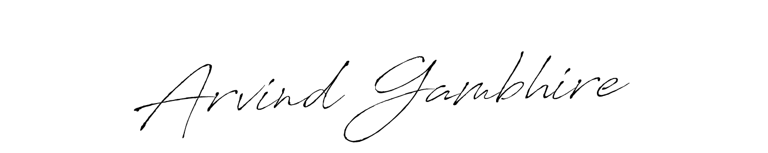 How to make Arvind Gambhire name signature. Use Antro_Vectra style for creating short signs online. This is the latest handwritten sign. Arvind Gambhire signature style 6 images and pictures png