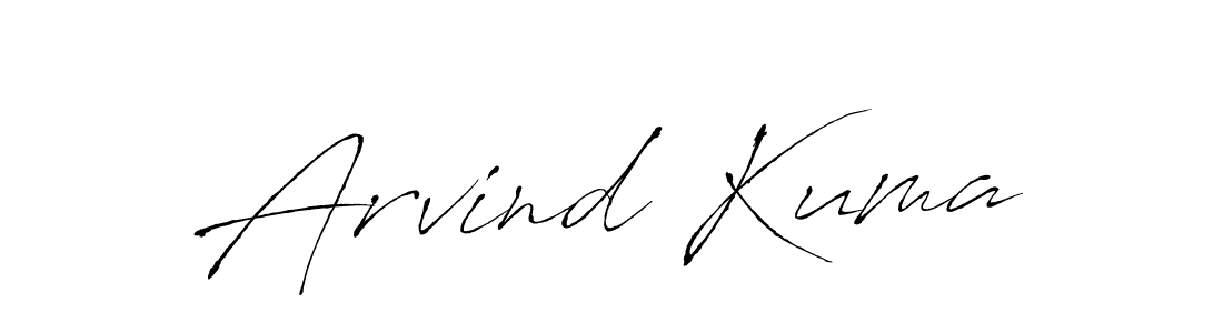 The best way (Antro_Vectra) to make a short signature is to pick only two or three words in your name. The name Arvind Kuma include a total of six letters. For converting this name. Arvind Kuma signature style 6 images and pictures png