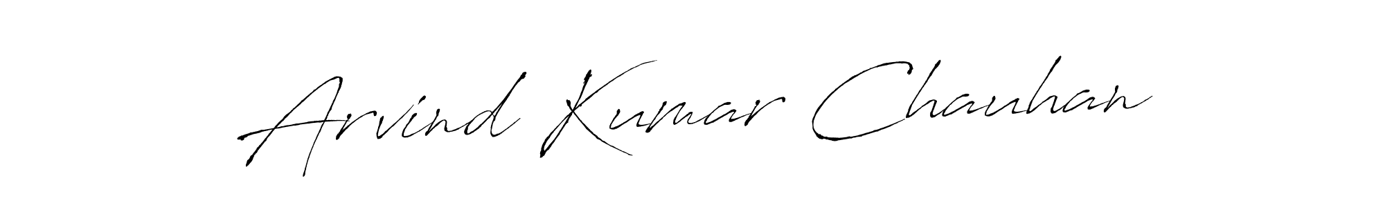 How to make Arvind Kumar Chauhan name signature. Use Antro_Vectra style for creating short signs online. This is the latest handwritten sign. Arvind Kumar Chauhan signature style 6 images and pictures png