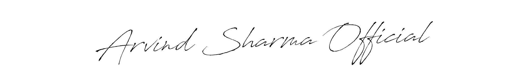 Make a beautiful signature design for name Arvind Sharma Official. With this signature (Antro_Vectra) style, you can create a handwritten signature for free. Arvind Sharma Official signature style 6 images and pictures png