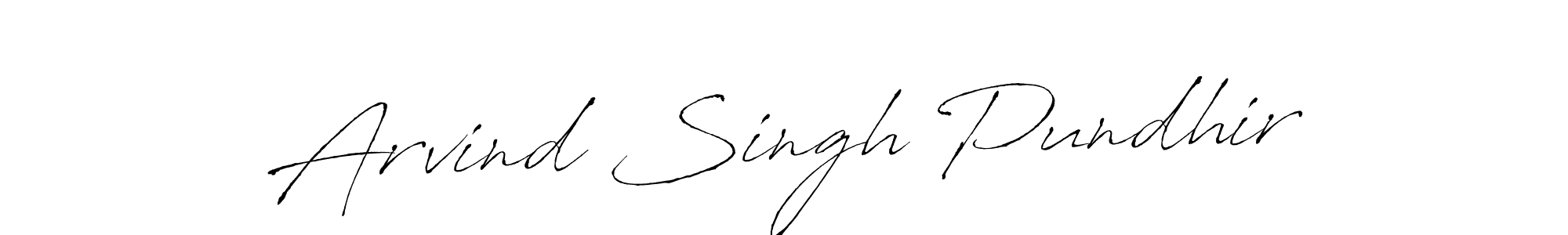 How to make Arvind Singh Pundhir name signature. Use Antro_Vectra style for creating short signs online. This is the latest handwritten sign. Arvind Singh Pundhir signature style 6 images and pictures png