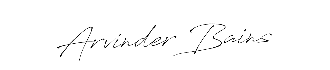 Make a beautiful signature design for name Arvinder Bains. With this signature (Antro_Vectra) style, you can create a handwritten signature for free. Arvinder Bains signature style 6 images and pictures png