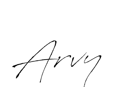 Arvy stylish signature style. Best Handwritten Sign (Antro_Vectra) for my name. Handwritten Signature Collection Ideas for my name Arvy. Arvy signature style 6 images and pictures png