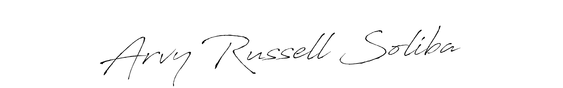 It looks lik you need a new signature style for name Arvy Russell Soliba. Design unique handwritten (Antro_Vectra) signature with our free signature maker in just a few clicks. Arvy Russell Soliba signature style 6 images and pictures png