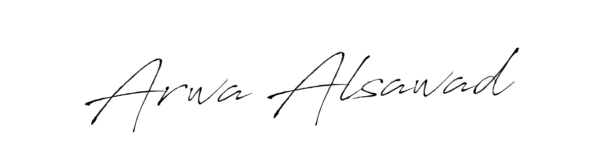 How to make Arwa Alsawad name signature. Use Antro_Vectra style for creating short signs online. This is the latest handwritten sign. Arwa Alsawad signature style 6 images and pictures png