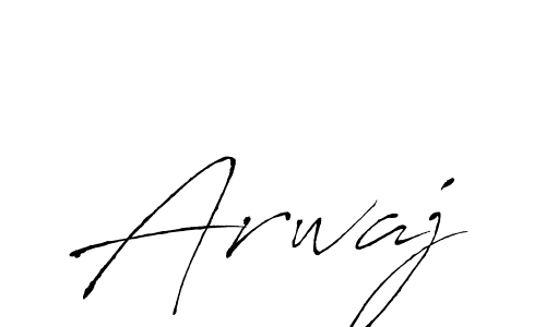 The best way (Antro_Vectra) to make a short signature is to pick only two or three words in your name. The name Arwaj include a total of six letters. For converting this name. Arwaj signature style 6 images and pictures png