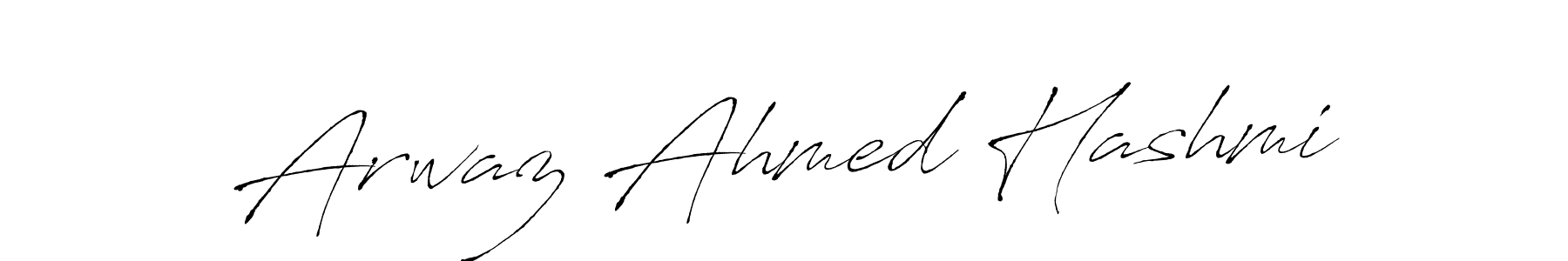 How to make Arwaz Ahmed Hashmi name signature. Use Antro_Vectra style for creating short signs online. This is the latest handwritten sign. Arwaz Ahmed Hashmi signature style 6 images and pictures png