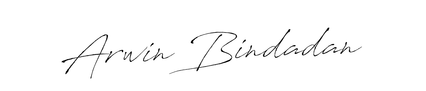 Make a beautiful signature design for name Arwin Bindadan. With this signature (Antro_Vectra) style, you can create a handwritten signature for free. Arwin Bindadan signature style 6 images and pictures png