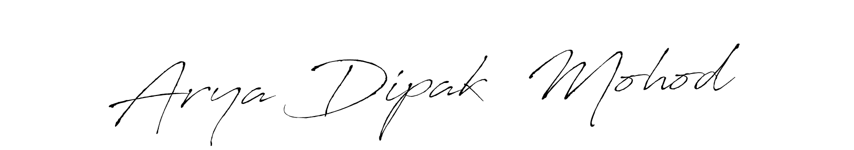 Also You can easily find your signature by using the search form. We will create Arya Dipak  Mohod name handwritten signature images for you free of cost using Antro_Vectra sign style. Arya Dipak  Mohod signature style 6 images and pictures png