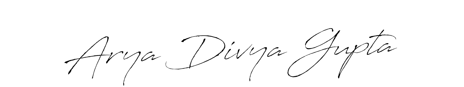 Also You can easily find your signature by using the search form. We will create Arya Divya Gupta name handwritten signature images for you free of cost using Antro_Vectra sign style. Arya Divya Gupta signature style 6 images and pictures png