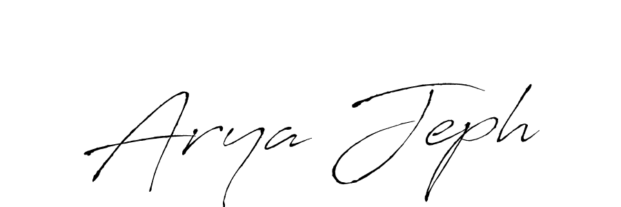 Also You can easily find your signature by using the search form. We will create Arya Jeph name handwritten signature images for you free of cost using Antro_Vectra sign style. Arya Jeph signature style 6 images and pictures png