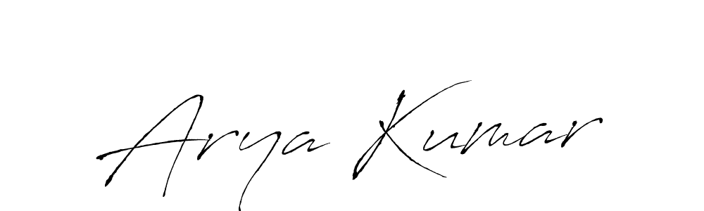 Create a beautiful signature design for name Arya Kumar. With this signature (Antro_Vectra) fonts, you can make a handwritten signature for free. Arya Kumar signature style 6 images and pictures png