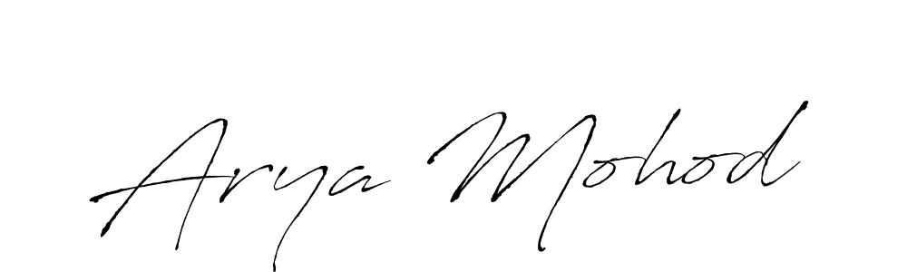 Create a beautiful signature design for name Arya Mohod. With this signature (Antro_Vectra) fonts, you can make a handwritten signature for free. Arya Mohod signature style 6 images and pictures png