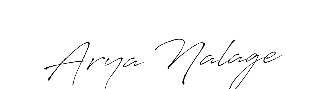 Create a beautiful signature design for name Arya Nalage. With this signature (Antro_Vectra) fonts, you can make a handwritten signature for free. Arya Nalage signature style 6 images and pictures png