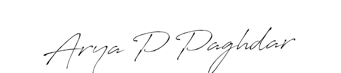 Also we have Arya P Paghdar name is the best signature style. Create professional handwritten signature collection using Antro_Vectra autograph style. Arya P Paghdar signature style 6 images and pictures png