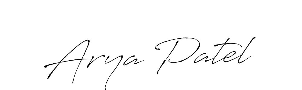 How to make Arya Patel signature? Antro_Vectra is a professional autograph style. Create handwritten signature for Arya Patel name. Arya Patel signature style 6 images and pictures png