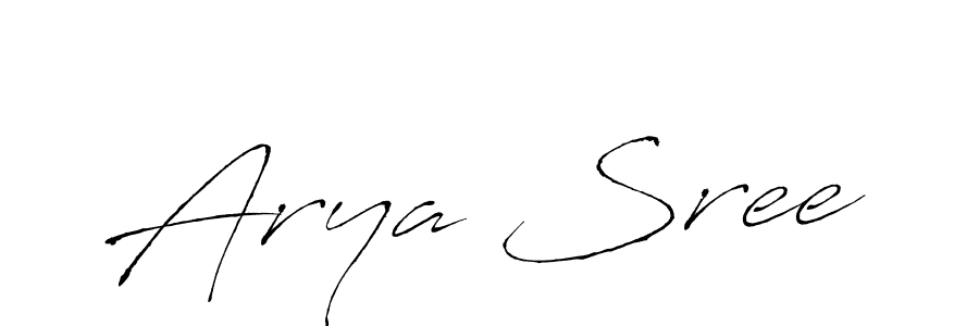 How to make Arya Sree name signature. Use Antro_Vectra style for creating short signs online. This is the latest handwritten sign. Arya Sree signature style 6 images and pictures png