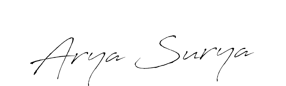 How to make Arya Surya signature? Antro_Vectra is a professional autograph style. Create handwritten signature for Arya Surya name. Arya Surya signature style 6 images and pictures png