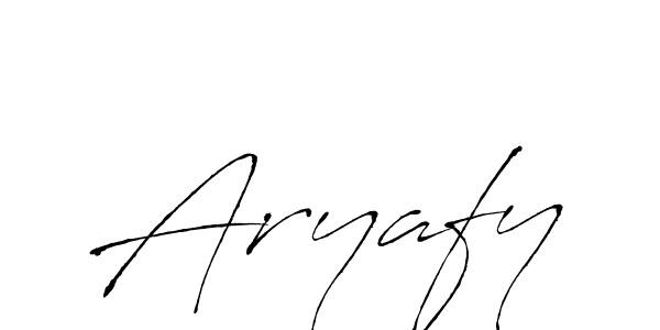 Make a beautiful signature design for name Aryafy. With this signature (Antro_Vectra) style, you can create a handwritten signature for free. Aryafy signature style 6 images and pictures png