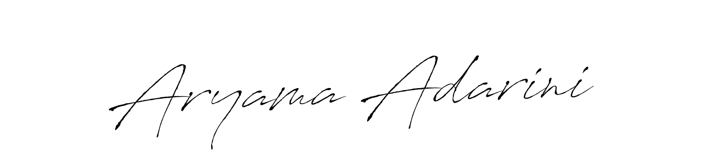 Make a beautiful signature design for name Aryama Adarini. With this signature (Antro_Vectra) style, you can create a handwritten signature for free. Aryama Adarini signature style 6 images and pictures png