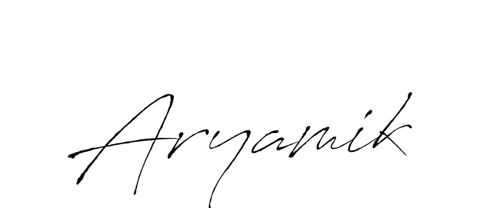 Design your own signature with our free online signature maker. With this signature software, you can create a handwritten (Antro_Vectra) signature for name Aryamik. Aryamik signature style 6 images and pictures png