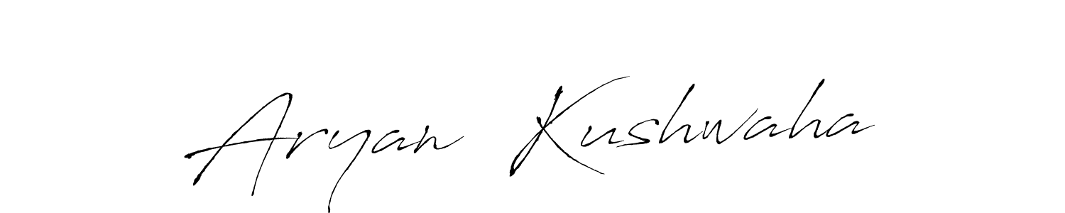 How to make Aryan  Kushwaha name signature. Use Antro_Vectra style for creating short signs online. This is the latest handwritten sign. Aryan  Kushwaha signature style 6 images and pictures png