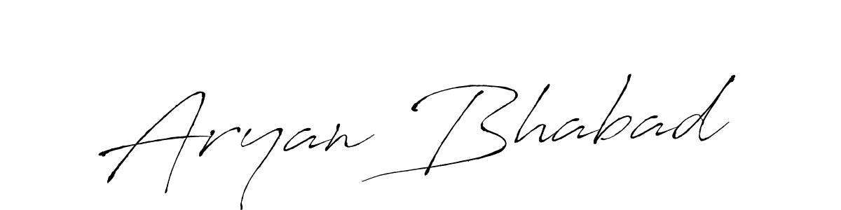 How to make Aryan Bhabad name signature. Use Antro_Vectra style for creating short signs online. This is the latest handwritten sign. Aryan Bhabad signature style 6 images and pictures png