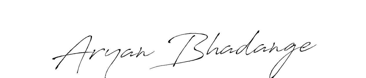 How to make Aryan Bhadange name signature. Use Antro_Vectra style for creating short signs online. This is the latest handwritten sign. Aryan Bhadange signature style 6 images and pictures png