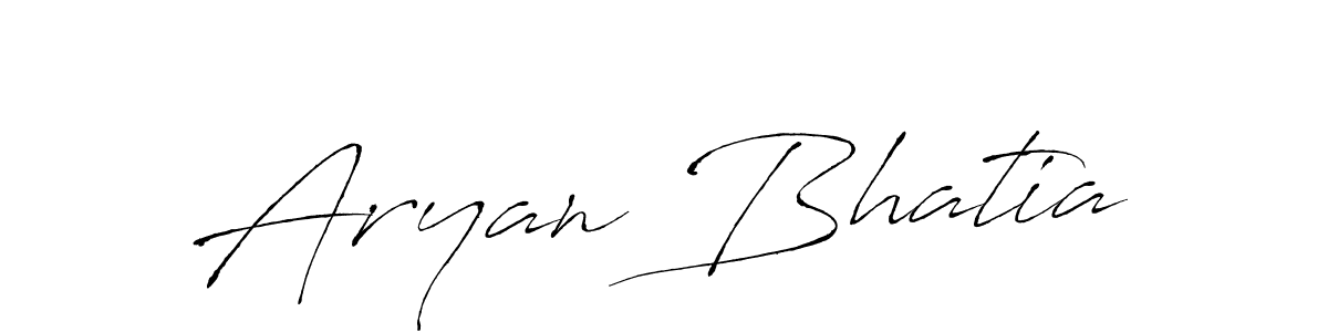 How to make Aryan Bhatia signature? Antro_Vectra is a professional autograph style. Create handwritten signature for Aryan Bhatia name. Aryan Bhatia signature style 6 images and pictures png