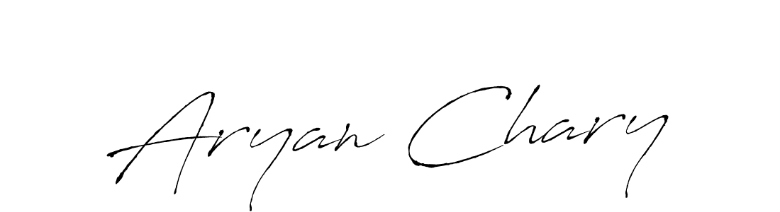 Design your own signature with our free online signature maker. With this signature software, you can create a handwritten (Antro_Vectra) signature for name Aryan Chary. Aryan Chary signature style 6 images and pictures png