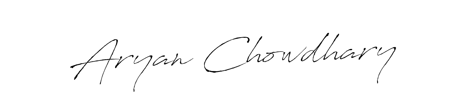 Antro_Vectra is a professional signature style that is perfect for those who want to add a touch of class to their signature. It is also a great choice for those who want to make their signature more unique. Get Aryan Chowdhary name to fancy signature for free. Aryan Chowdhary signature style 6 images and pictures png