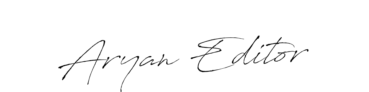 Aryan Editor stylish signature style. Best Handwritten Sign (Antro_Vectra) for my name. Handwritten Signature Collection Ideas for my name Aryan Editor. Aryan Editor signature style 6 images and pictures png