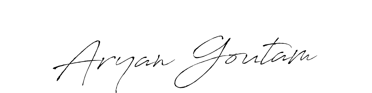 Antro_Vectra is a professional signature style that is perfect for those who want to add a touch of class to their signature. It is also a great choice for those who want to make their signature more unique. Get Aryan Goutam name to fancy signature for free. Aryan Goutam signature style 6 images and pictures png