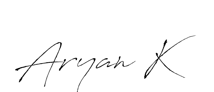 Make a beautiful signature design for name Aryan K. Use this online signature maker to create a handwritten signature for free. Aryan K signature style 6 images and pictures png