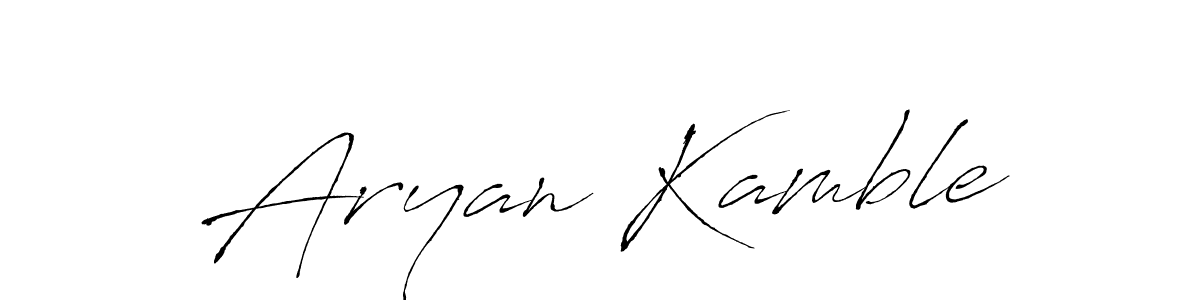 Antro_Vectra is a professional signature style that is perfect for those who want to add a touch of class to their signature. It is also a great choice for those who want to make their signature more unique. Get Aryan Kamble name to fancy signature for free. Aryan Kamble signature style 6 images and pictures png