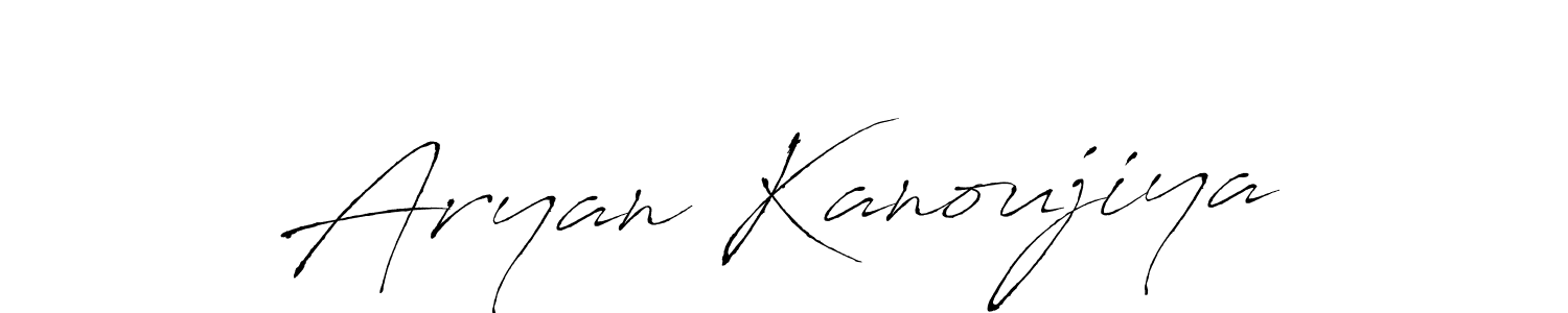 Use a signature maker to create a handwritten signature online. With this signature software, you can design (Antro_Vectra) your own signature for name Aryan Kanoujiya. Aryan Kanoujiya signature style 6 images and pictures png