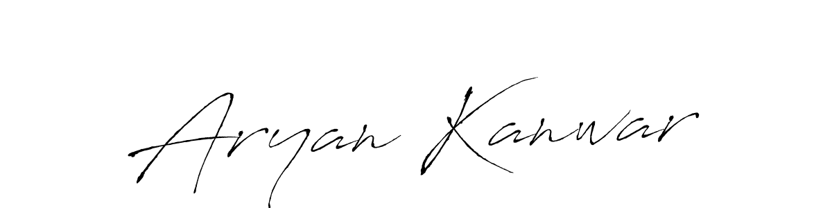 Design your own signature with our free online signature maker. With this signature software, you can create a handwritten (Antro_Vectra) signature for name Aryan Kanwar. Aryan Kanwar signature style 6 images and pictures png
