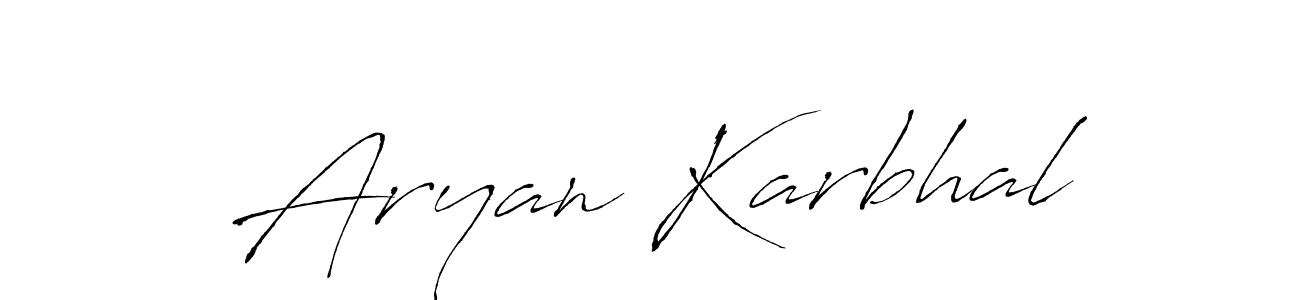 Similarly Antro_Vectra is the best handwritten signature design. Signature creator online .You can use it as an online autograph creator for name Aryan Karbhal. Aryan Karbhal signature style 6 images and pictures png