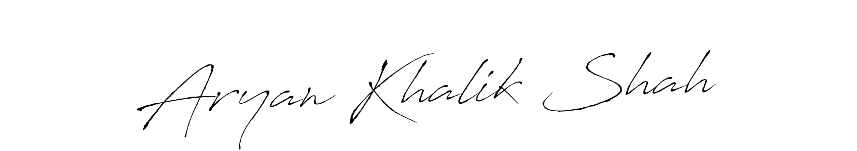 Create a beautiful signature design for name Aryan Khalik Shah. With this signature (Antro_Vectra) fonts, you can make a handwritten signature for free. Aryan Khalik Shah signature style 6 images and pictures png