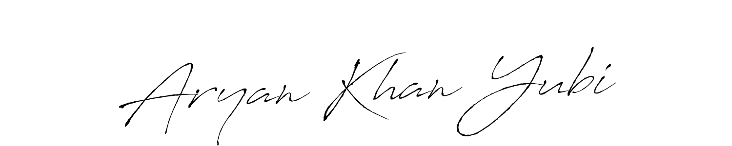 Make a beautiful signature design for name Aryan Khan Yubi. With this signature (Antro_Vectra) style, you can create a handwritten signature for free. Aryan Khan Yubi signature style 6 images and pictures png