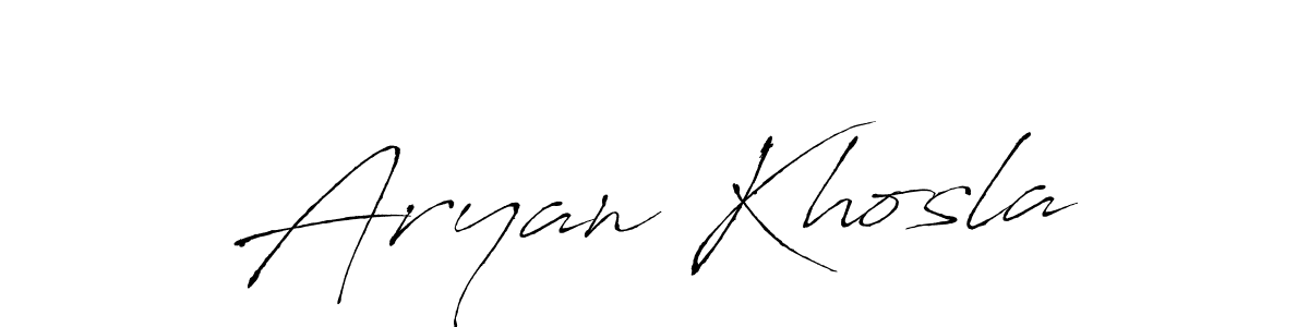Create a beautiful signature design for name Aryan Khosla. With this signature (Antro_Vectra) fonts, you can make a handwritten signature for free. Aryan Khosla signature style 6 images and pictures png
