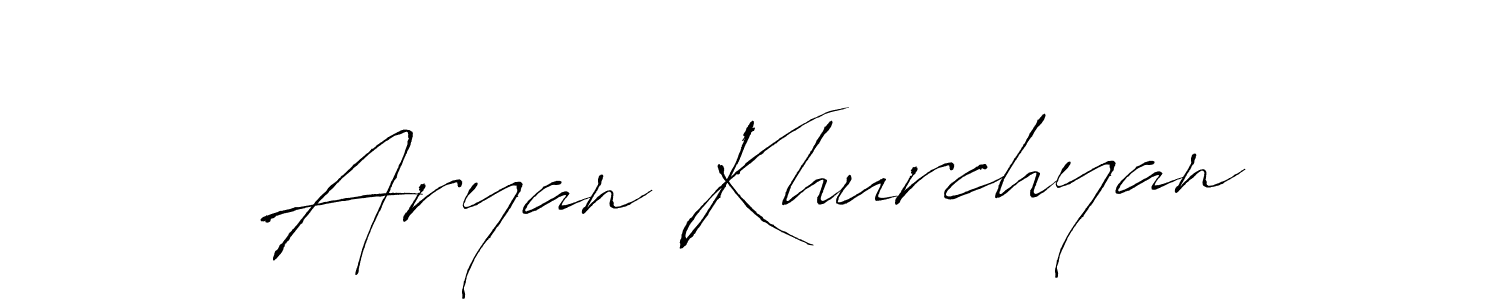 Aryan Khurchyan stylish signature style. Best Handwritten Sign (Antro_Vectra) for my name. Handwritten Signature Collection Ideas for my name Aryan Khurchyan. Aryan Khurchyan signature style 6 images and pictures png
